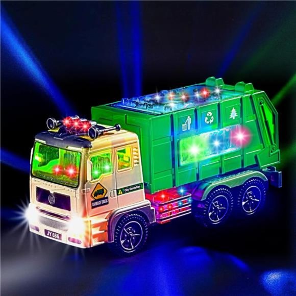 Toy Garbage Truck for Kids with 4D Lights and Sounds -Battery Operated Automatic - Picture 1 of 6
